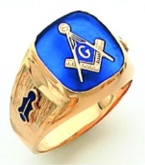 Gold Plated Blue Lodge Masonic Ring #2